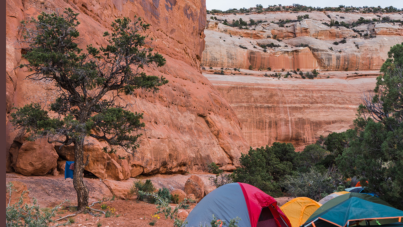 Camping near natural bridges